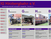 Tablet Screenshot of hirzbergbahn.info